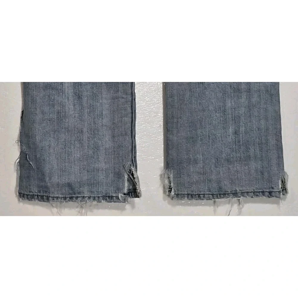 American Eagle Original Straight Jeans Men's 28x30 Light Wash Distressed Denim